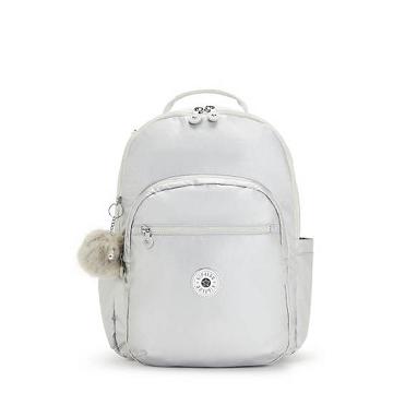 Kipling Seoul Large Metallic 15" Backpack Laptoptaschen Weiß | DE 1656YX