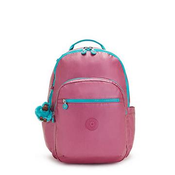 Kipling Seoul Large Metallic 15" Backpack Laptoptaschen Rosa Türkis | DE 1658RV