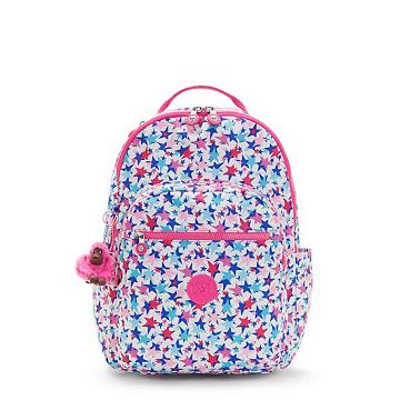 Kipling Seoul Large Printed 15" Backpack Laptoptaschen Rosa | DE 1665VR