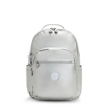 Kipling Seoul Large Metallic 15" Backpack Laptoptaschen Silber | DE 1659EB