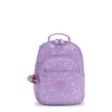 Kipling Seoul Small Printed Tablet Rucksäcke Lila | DE 1613VR