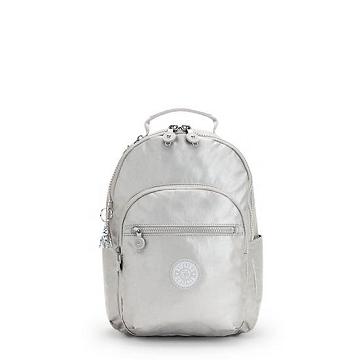 Kipling Seoul Small Metallic Tablet Rucksäcke Silber | DE 1611NW